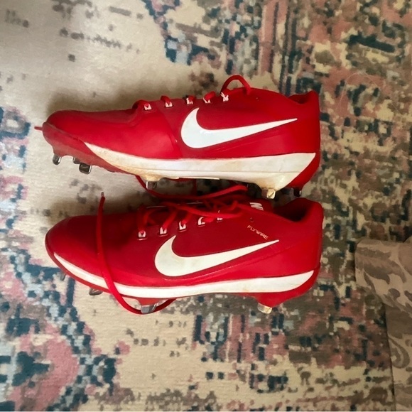 Nike Air Clipper '17 Men's Metal Baseball Cleats red white size 10.5 - Picture 6 of 13
